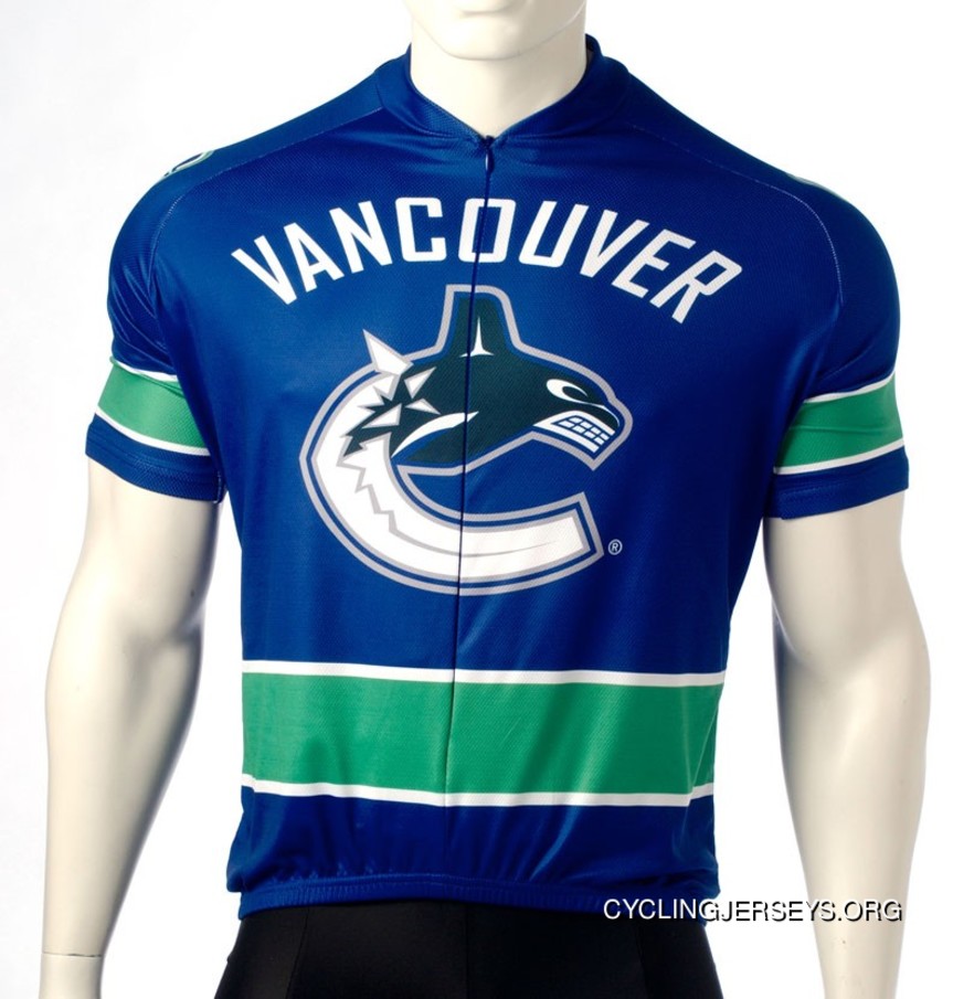 Vancouver Canucks Cycling Jersey Short Sleeve Free Shipping