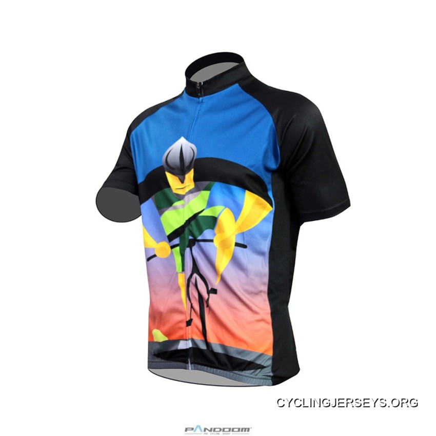 Cartoon Racer Men’s Short Sleeve Cycling Jersey Free Shipping