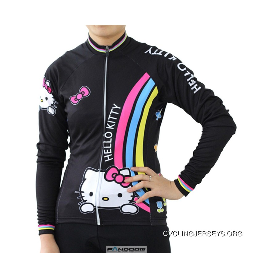 Hello Kitty Rainbow Women's Long Sleeve Cycling Jersey Super Deals