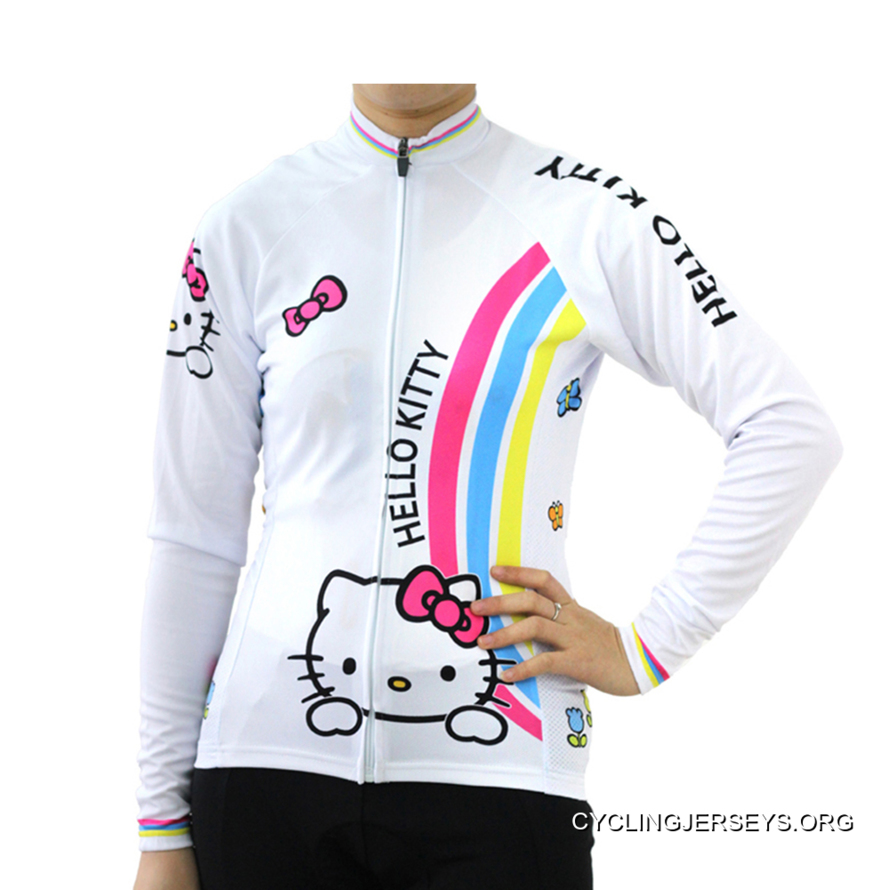 Hello Kitty Rainbow Women's Long Sleeve Cycling Jersey Lastest