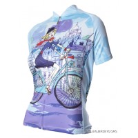Riding In Paris Women's Cycling Jersey Quick-Drying New Style