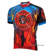 American Firefighter Fireman Tribute Cycling Jersey By World Jerseys For Sale