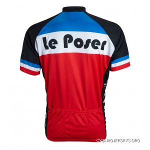 SALE $34.95 Le Poser Cycling Jersey By World Jerseys Men's Short Sleeve Authentic