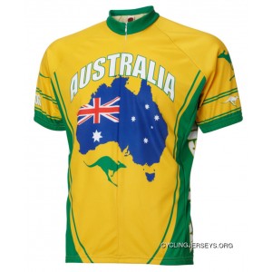 Australia Cycling Jersey By World Jerseys Men's Short Sleeve New Style