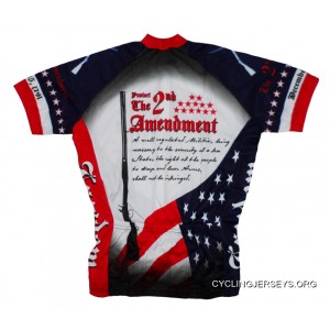 2nd Second Amendment USA Cycling Jersey By World Jerseys Men's Short Sleeve Lastest