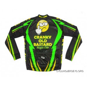 SALE $39.95 Cranky Old Bastard Bicycle Club Team Cycling Jersey Long Sleeve Men's By Suarez For Sale