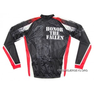SALE $39.95 Fallen Warrior Military Tribute Cycling Jersey Long Sleeve By 83 Sportswear With Sox + Free Shipping For Sale