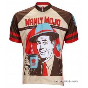 SALE Manly Mojo Coffee Cycling Jersey By World Jerseys Men's Short Sleeve For Sale