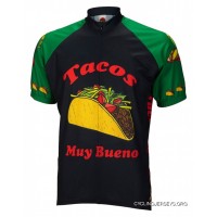 Tacos Mexican Food Cycling Jersey By World Jerseys Men's Short Sleeve Free Shipping