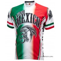 Viva Mexico Cycling Jersey By World Jerseys Men's Short Sleeve Best