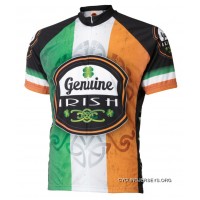 Genuine Irish Ireland Cycling Jersey By World Jerseys Men's Short Sleeve Lastest