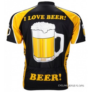 I Love Beer Cycling Jersey By World Jerseys Men's Short Sleeve Super Deals