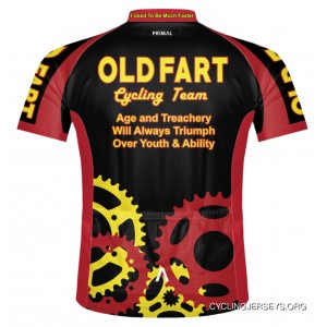 Primal Wear Old Fart Cycling Team Sprockets Cycling Jersey Men's Short Sleeve Black Discount