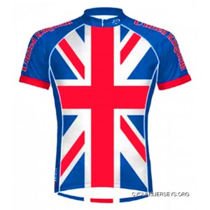 Primal Wear United Kingdom Union Jack Flag Cycling Jersey Men's Bike Bicycle Short Sleeve Britain For Sale