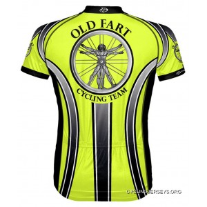 Primal Wear Old Fart Vitruvian Man Cycling Jersey HiViz Men's Short Sleeve Lastest