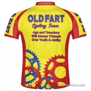 Primal Wear Old Fart Cycling Team Sprockets Cycling Jersey Men's Short Sleeve Vibrant Yellow New Release