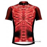 SALE $39.95 Primal Wear X-Ray Red Skeleton Cycling Jersey Men's Short Sleeve New Release