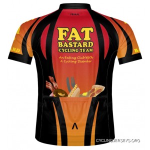 Primal Wear Fat Bastard Cycling Team Jersey Men's Short Sleeve Red Yellow Black Orange Discount