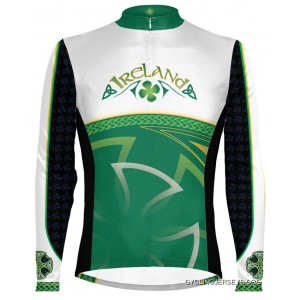 Primal Wear Ireland Celtic Irish Cycling Jersey Men's Long Sleeve Free Shipping