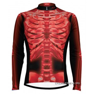 Primal Wear X-Ray Red Skeleton Cycling Jersey Men's Long Sleeve Top Deals