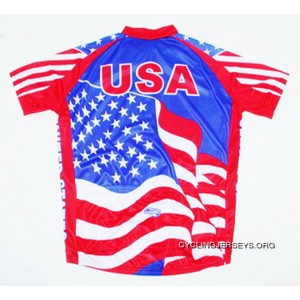 U.S. Flag Cycling Jersey Men's Short Sleeve By Suarez USA United States For Sale