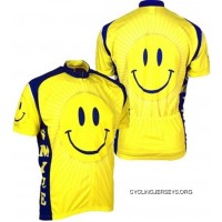 Smiley Face Men's Retro Classic Art Poster Classic Cycling Short Sleeve Jersey Super Deals
