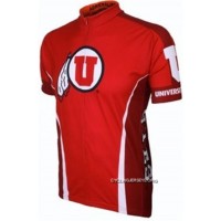University Of Utah Runnin Utes Cycling Short Sleeve Jersey New Style