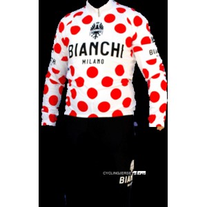 Bianchi Milano Polka Dot Long Sleeve Jersey Discount