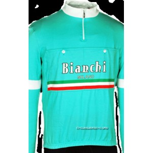 Bianchi Hiten Vintage Green Long Sleeve Jersey Best