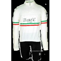 Bianchi Hiten Vintage White Long Sleeve Jersey For Sale