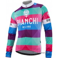 Bianchi Milano Lengenda1 Arlequin Stripe Long Sleeve Jersey Free Shipping