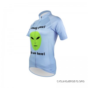 Alien Face Women's Short Sleeve Cycling Jersey Lastest