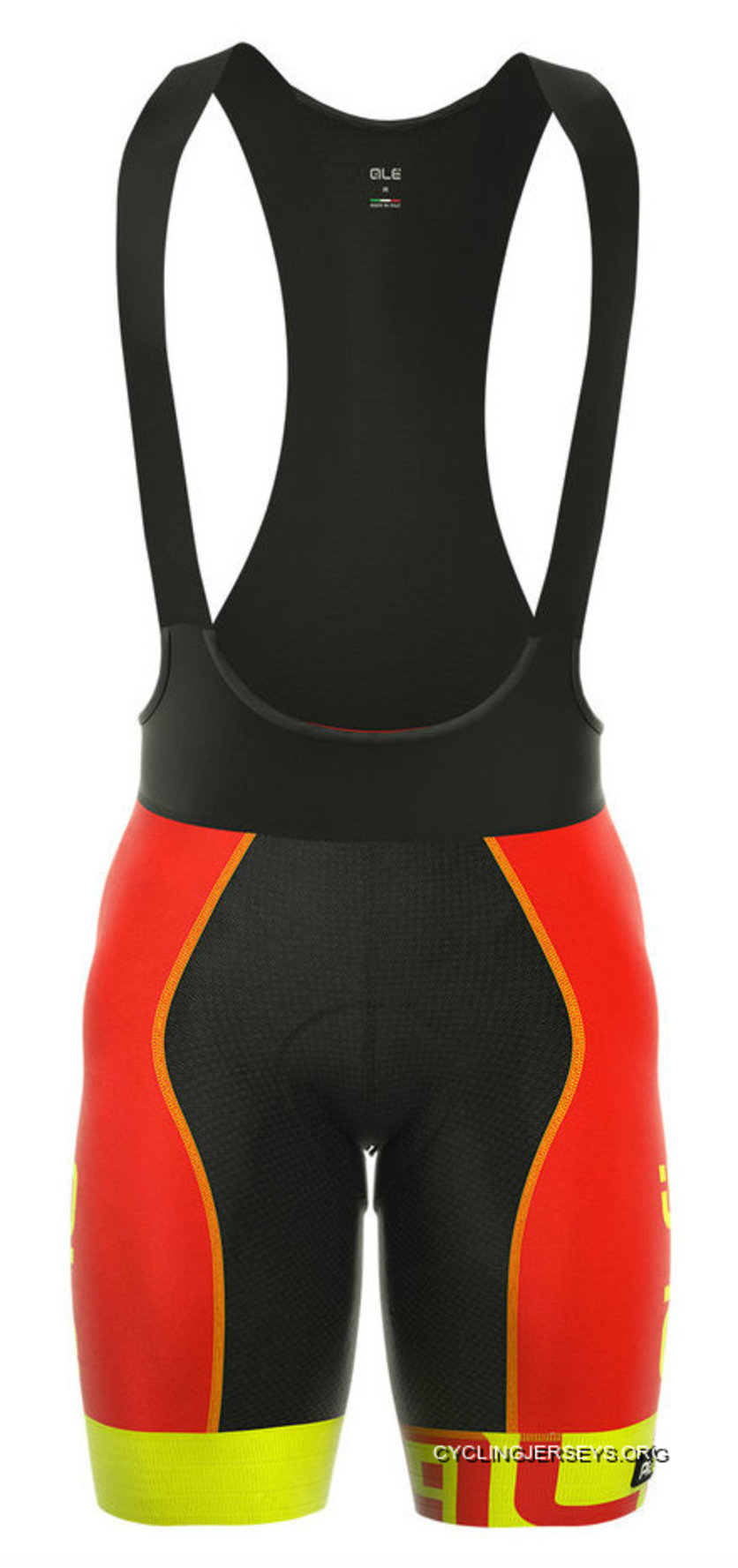 ALE Arcobaleno Red Yellow Bib Shorts (NEW For 2017) Free Shipping