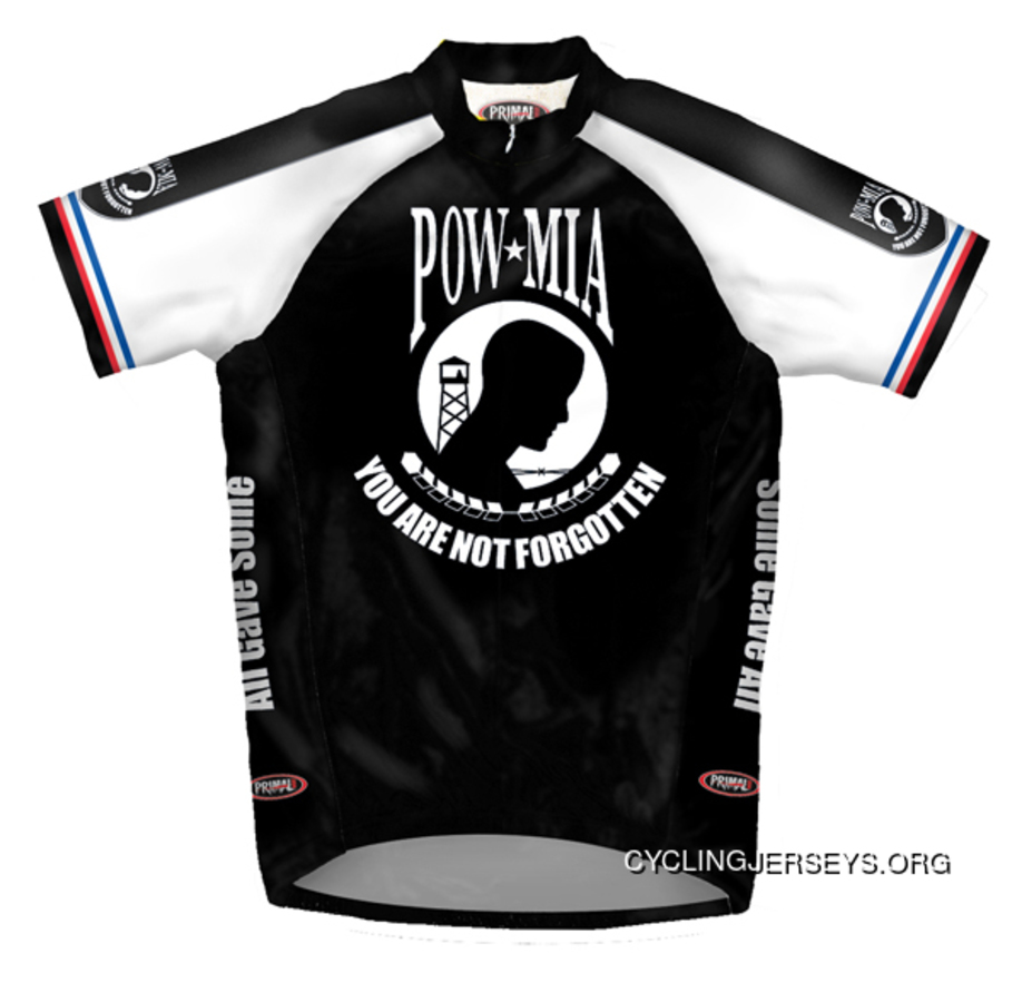 Primal Wear POW/MIA Cycling Jersey Men's Short Sleeve Prisoner Of War Missing In Action Best