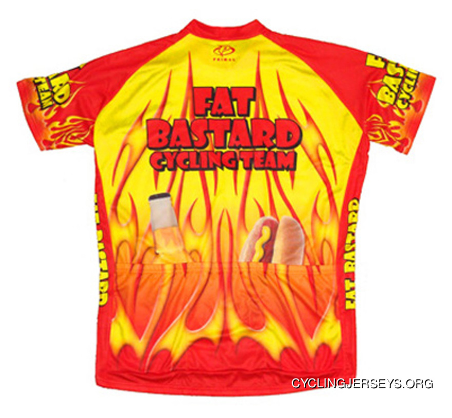 Fat Bastard Team Flames Men's Cycling Jersey By Primal Wear Short Sleeve Discount
