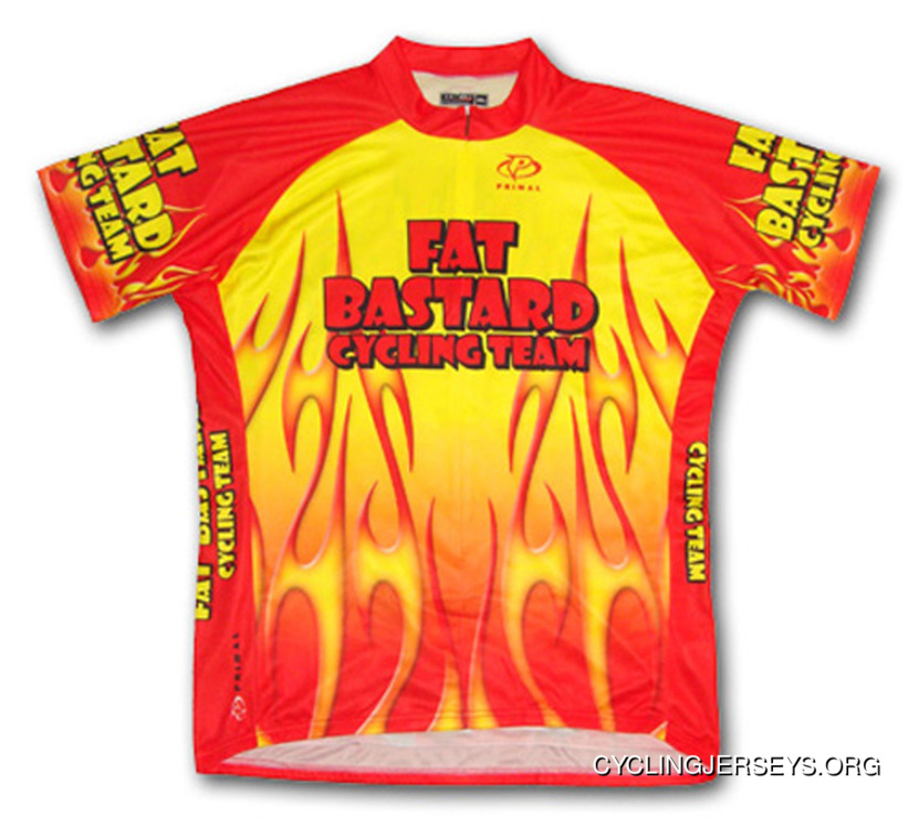 Fat Bastard Team Flames Men's Cycling Jersey By Primal Wear Short Sleeve Discount