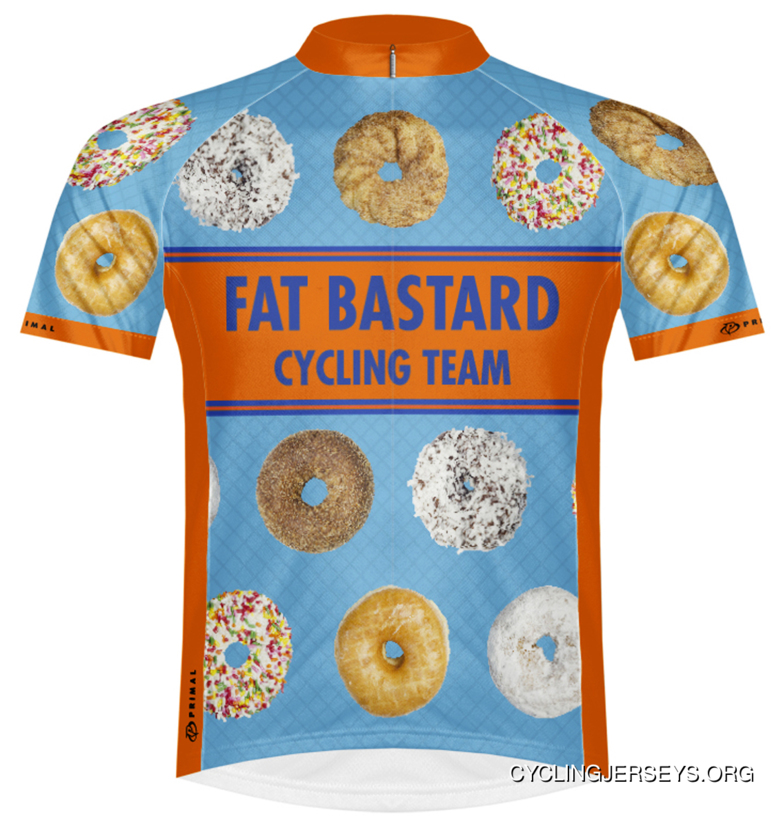 Primal Wear Fat Bastard Donuts Cycling Jersey Men's Short Sleeve Free Shipping