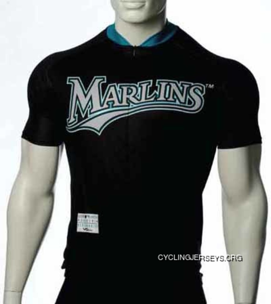 SALE Florida Marlins Cycling Jersey Men's Major League Baseball MLB Pre-2012 Colors Coupon Code