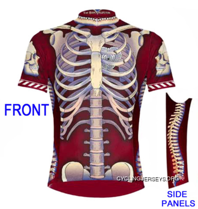 Primal Wear Bone Collector Skeleton Cycling Jersey Men's Short Sleeve Authentic