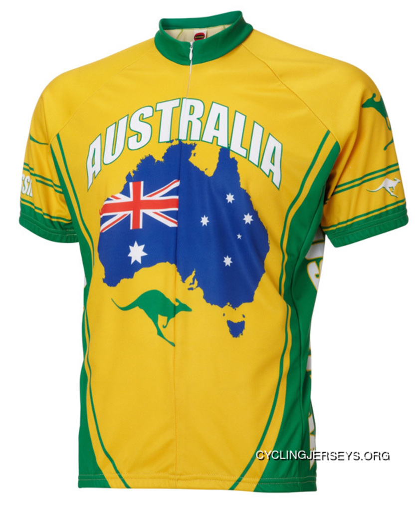 Australia Cycling Jersey By World Jerseys Men's Short Sleeve New Style