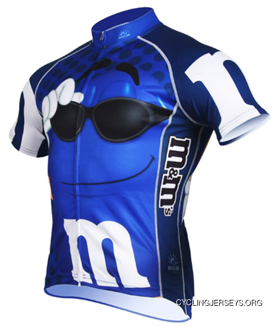 M&M's Cycling Jersey Men's Blue M&M M&Ms Made By Brainstorm Gear Super Deals