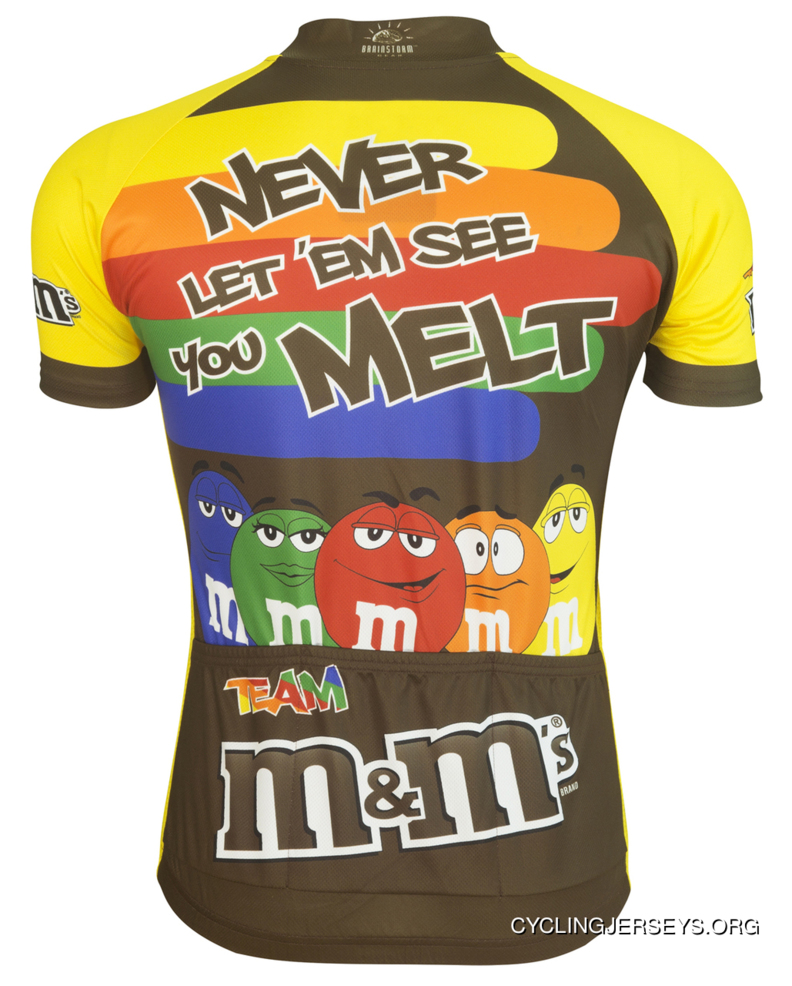 Team M&M's Stripe Cycling Jersey Men's Blue M&M M&Ms Made By Brainstorm Gear Discount
