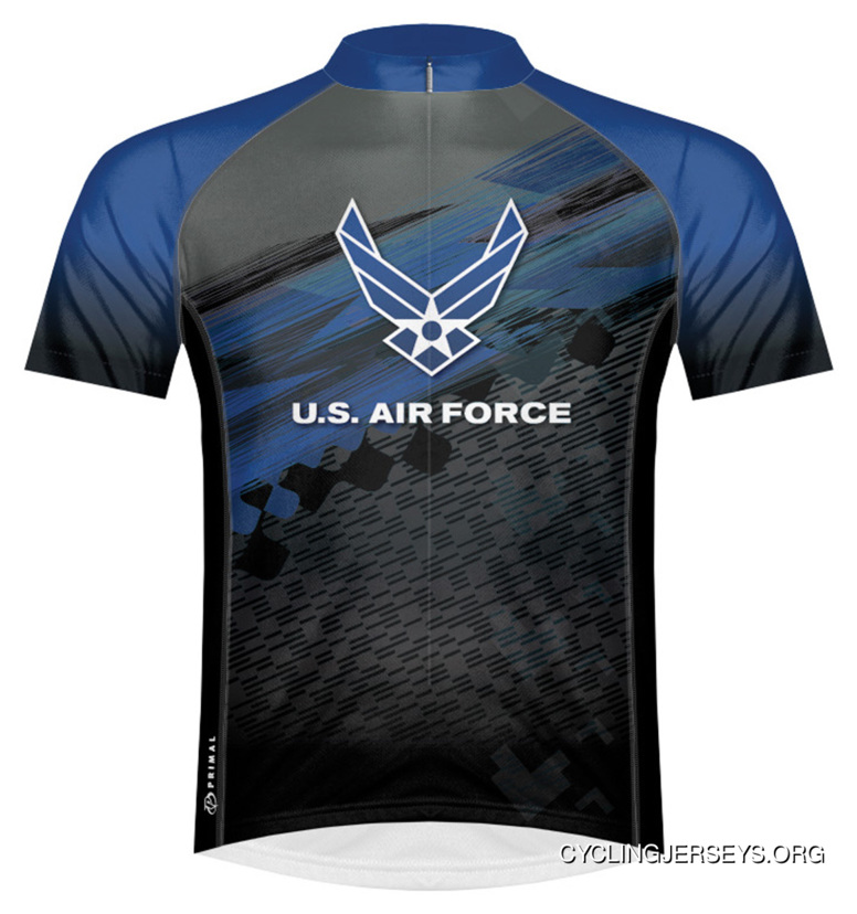 U.S. Air Force Flight Cycling Jersey Men's USAF Short Sleeve By Primal Wear New Release