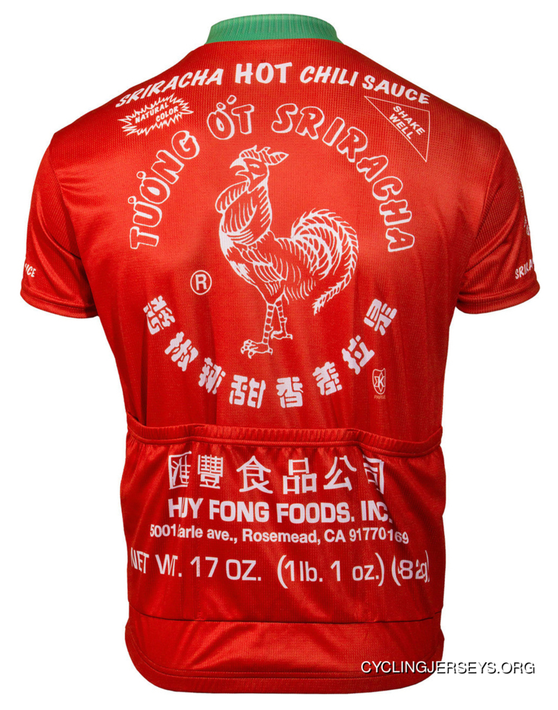 Sriracha Hot Sauce Cycling Jersey Men's Short Sleeves Lastest