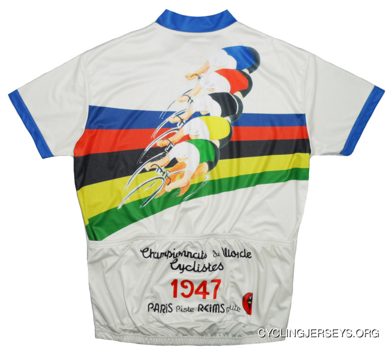SALE $39.95 1947 World Championship Cycling Jersey Men's By Retro Image Apparel Short Sleeve + Sox + Free USA Shipping Online
