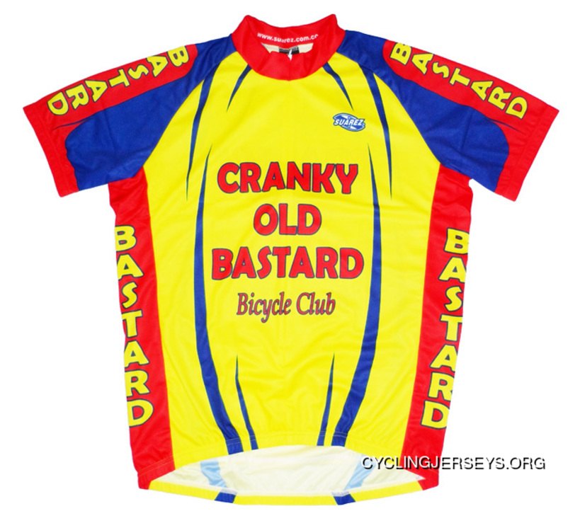 Cranky Old Bastard Bicycle Club Team Cycling Jersey Men's Short Sleeve Yellow By Suarez With Socks Cheap To Buy