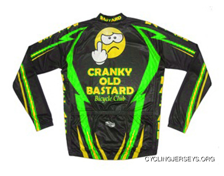 SALE $39.95 Cranky Old Bastard Bicycle Club Team Cycling Jersey Long Sleeve Men's By Suarez For Sale