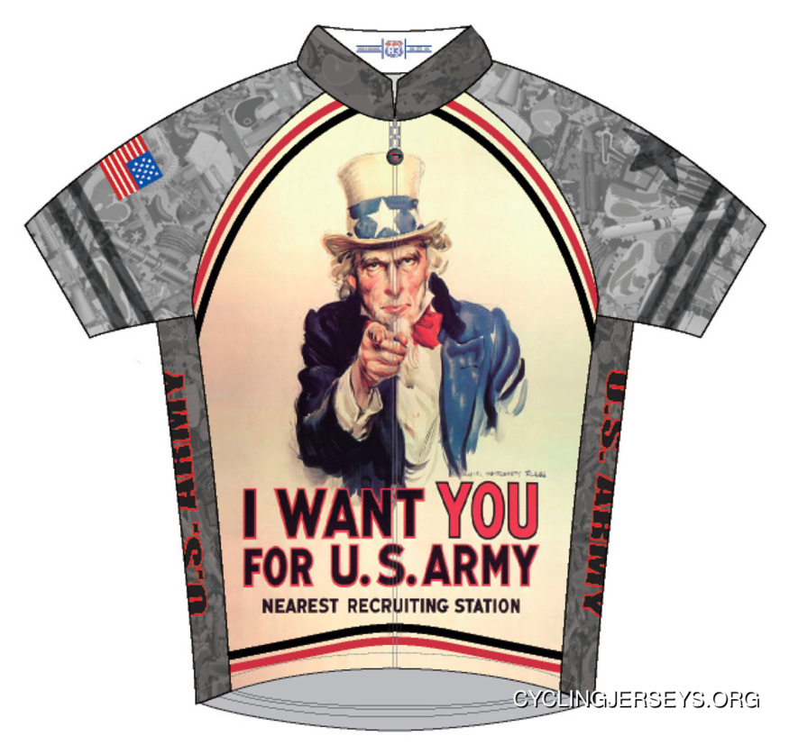 SALE $39.95 Uncle Sam U.S. Army Cycling Jersey Men's By 83 Sportswear Online