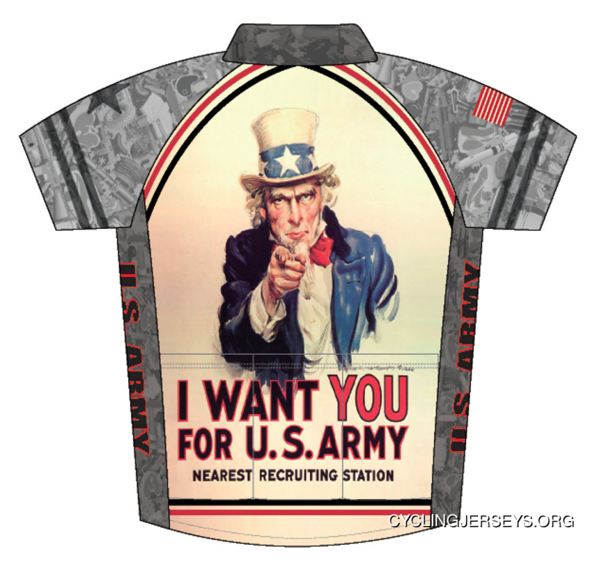 SALE $39.95 Uncle Sam U.S. Army Cycling Jersey Men's By 83 Sportswear Online