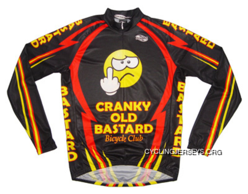 Cranky Old Bastard Longsleeve Cycling Jersey - Choice Of Size New Release